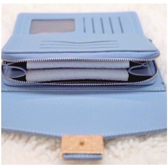 PINK HALEY SILK ELEGANT WOMEN’S WALLET IN BLUE - Picture 3 of 3